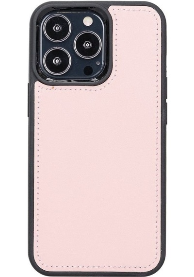 Apple Uyumlu  iPhone 13 Pro Deri Cüzdanlı Kılıf Nu2 Pembe