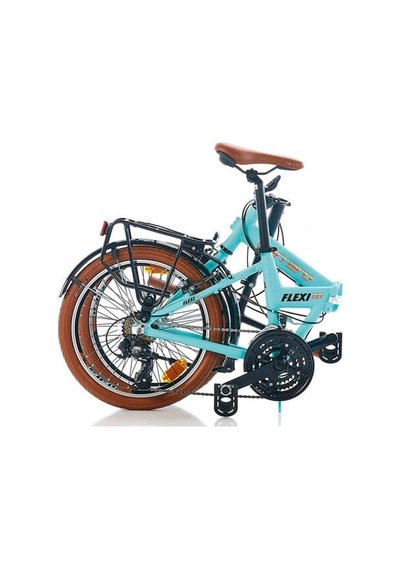 Carraro Flexi 121 20 Jant 21 Vites 35 Cm V Fren Katlanır Bisiklet Mat Turkuaz Siyah Bakır