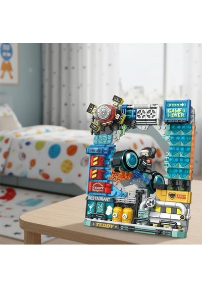 P881505 Panlos Motorcu Teddy 458 Parça Block Oyuncak