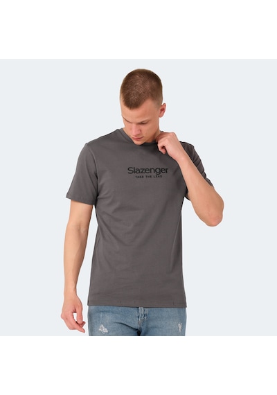 Slazenger VOITTO Erkek  Koyu Gri Tişört