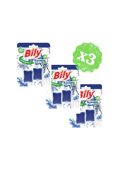 Bily Wc Klozet Rezervuar Blok Mavi Su 3'lü 2 x 50 G