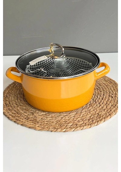 Kızartma Tenceresi Sarı 22 Cm 4,5 Lt Renkli
