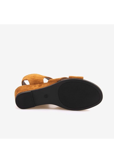 Kemal Tanca Kadın Sandalet 6510-2 Tan Suede