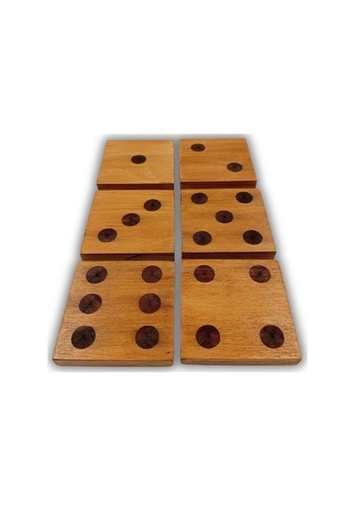 Zar Tasarımlı 6lı Ahşap Bardak Altlığı 10x10cm Acı Kahverengi