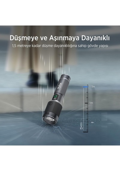 Flashlight Bx5101fl 60w Led, Max. 2300 Lümen Parlaklık Ve 850 Metreye Kadar Uzun Menzilli, Şarj Edilebilir, Led Güç