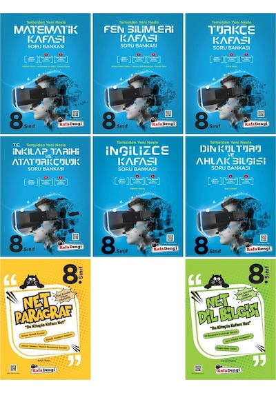 Lgs 8. Sınıf Soru Bankası Tüm Dersler 8li Set