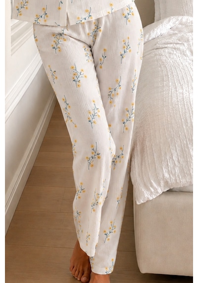 Kadın Loose Kalıp Pamuklu Çok Renkli Pijama Takımı