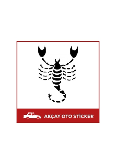Akrep Stikcer Araba Aksesuarı Arma Sticker Akrep Oto Sticker