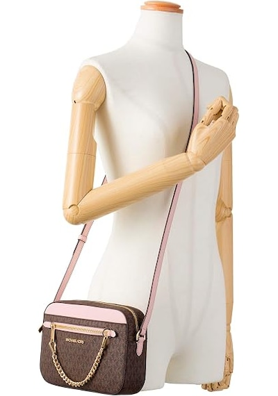 Michael Kors Jet Set Kadın Logolu Çapraz Omuz Çantası 35s1gttc9b Kahverengi - Pembe