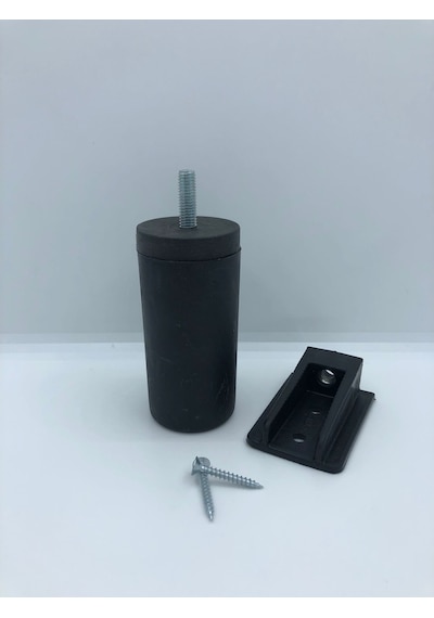 Karakoçaksesuar Plastik, Siyah 9,5 Cm-15 Cm Ayarlı Gizli Ayak (5 Adet)