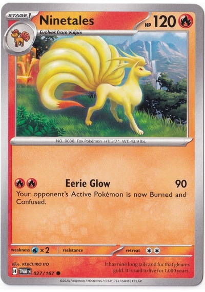 Ninetales 027/167 - Twilight Masquerade - Pokemon Kartı Mint