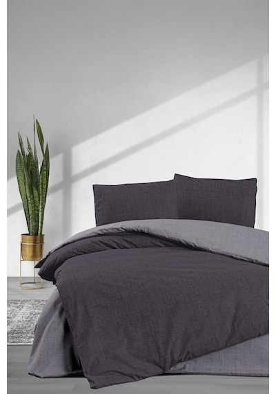 Elart Simple Fitted Tek Kişilik Nevresim Takımı 3 Parça Gri