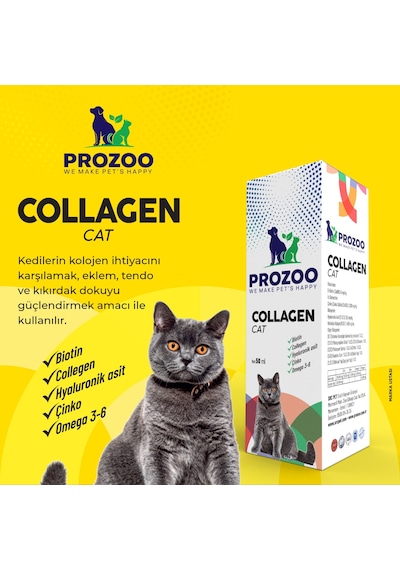 Prozoo Kediler İçin Kolajen Damla 50 ML