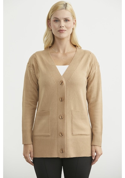 Sementa Oversize Cepli Triko Hırka - Kamel Kamel