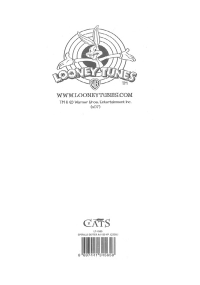 Tazmanya Canavarı 120 Yp. Çizgili Defter