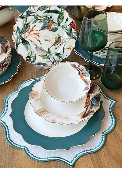 Pink&more Yemek Takımı Green Amazon 24 Parça 6 Kişilik Renkli