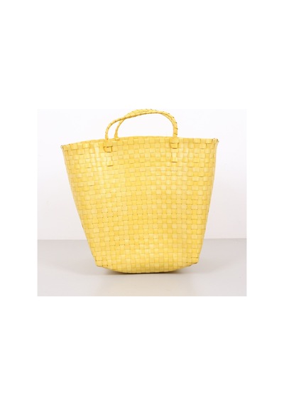 Sentetik Rattan Çanta 40x30x42 Cm Sarı