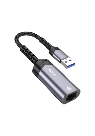 Ua26 Tak Çalıştır Usb To Rj45 1000 Mbps Ethernet Dönüştürücü - Gri
