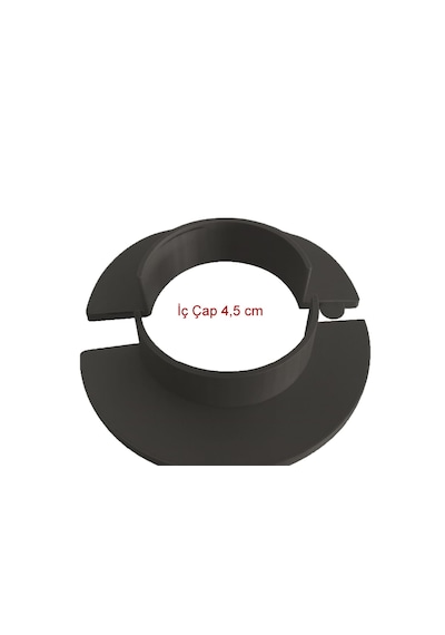 Gri Doğalgaz Boru Kılıfı - Duvar Geçiş Kılıf Kapağı Dn32 1-1/4"
