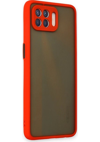 Gld-spt- Newface Oppo Reno 4 Lite Kılıf Montreal Silikon Kapak - Kırmızı