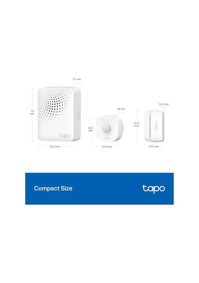Tp-link Tapo T30 Kıt - Akıllı Ev Sensörleri Başlangıç Kiti, Akıllı Hub, Hareket Sensörü, 2 Kapı/pencere Kontak Sensörü