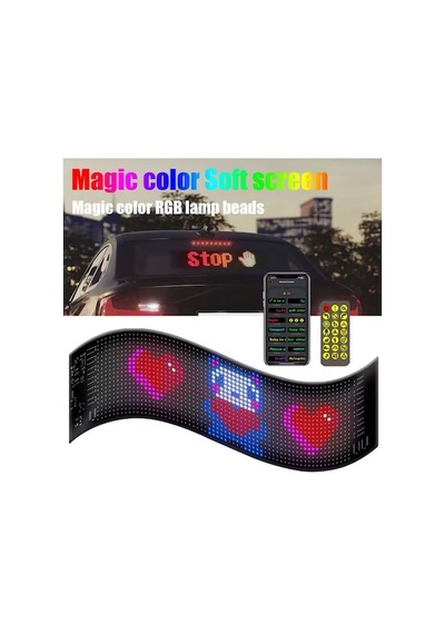 Vothoon Ld-01 Araç Led Panel Cama Yapışan Telefon Uyumlu Led Ekrn