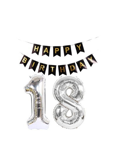 Brokoli Home 8 Numara Folyo Gold Balon, Folyo Altın Balon 100cm 4 Karışık Renkli