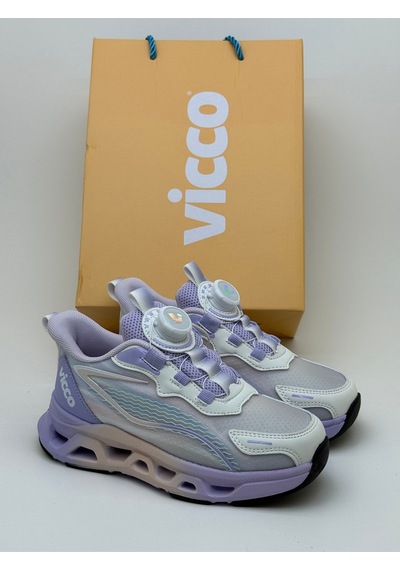 Vicco Işıklı Mekanizmalı Ortopedik Taban Kız Çocuk Spor Ayakkabı Lila