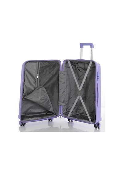 Mçs 3lü Set Kırılmaz Silikon Seyahat Valizi Bavulu V305 Lila