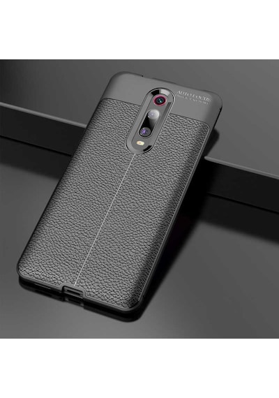Redmi K20 K20 Pro Deri Görünümlü Kamera Korumalı Silikon Kılıf