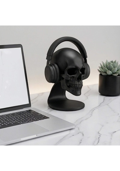 Happy3dworld Kafatası Kulaklık Standı, 3d Baskı Gotik Oda Dekoru