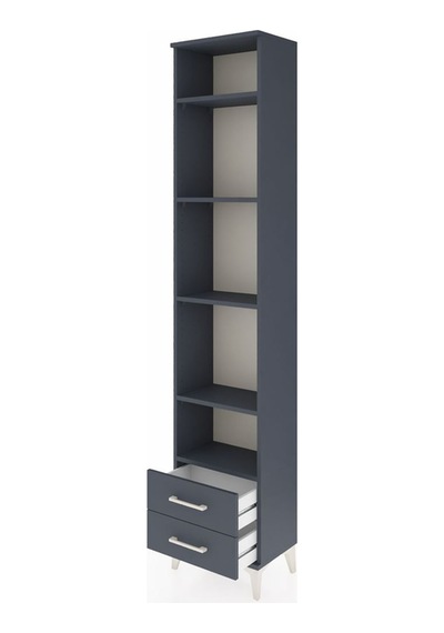 Arges Dolap 5 Raflı 2 Çekmeceli 44x30x221 Antrasit-antrasit Antrasit