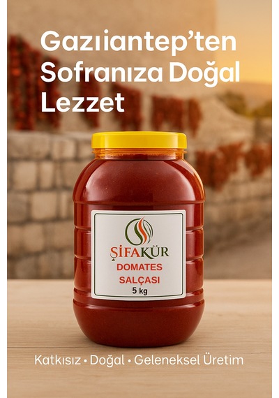 Şifakür Gaziantep Domates Salçası Doğal Güneşte Kurutulmuş Yoğun 5 Kg