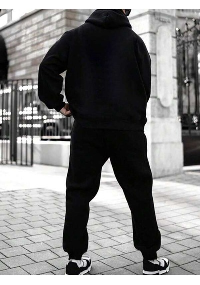 Harmandar Legend 8 Kışlık Alt Üst Takımı Sweatshirt Eşofman Altı - Siyah Baskılı Oversize Kapüşonlu Siyah Harmandar Legend 8 Kışlık Alt Üst Takımı Sweatshirt Eşofman Altı - Siyah Baskılı Oversize Kapüşonlu Siyah