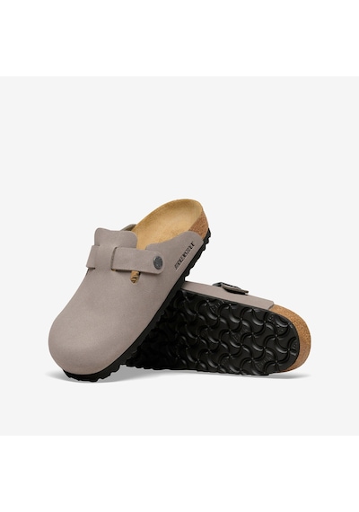 Terlik Kadın 1033135 Birkenstock Boston Bf Nu Grey Taupe Gri