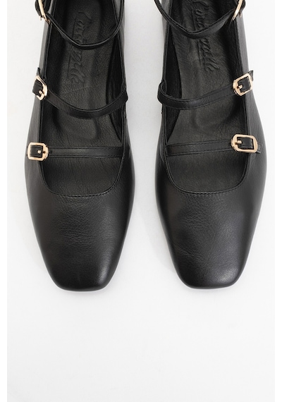 Luvishoes Luvi Shoes Glımmer Siyah Hakiki Deri Bilekten Bağlamalı Küt Burun Kadın Babet Ayakkabı Siyah Luvishoes Luvi Shoes Glımmer Siyah Hakiki Deri Bilekten Bağlamalı Küt Burun Kadın Babet Ayakkabı Siyah