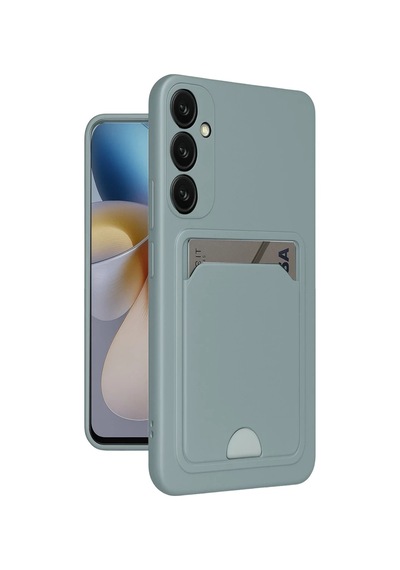 Samsung Uyumlu Galaxy A26 Uyumlu Kılıf Kelvin Kartvizitli Silikon - Açık Yeşil