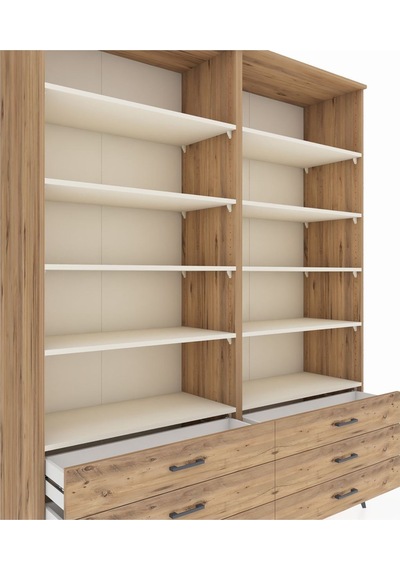 Hyperion Gardrop 10 Raflı 6 Çekmeceli 176x44x221 Çam-aytaşı/çam Aytaşı/çam Hyperion Gardrop 10 Raflı 6 Çekmeceli 176x44x221 Çam-aytaşı/çam Aytaşı/çam