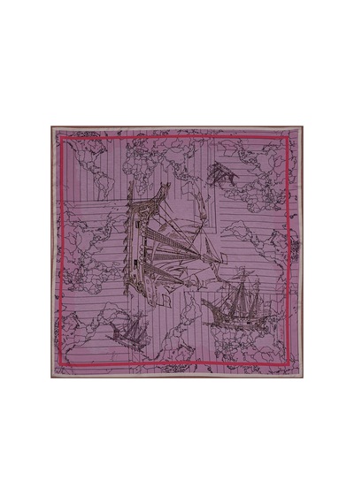 Aker Bosphorus Çift Taraflı İpek Twill Eşarp 8812712 Pembe/lila 991 Pembe/lila 991