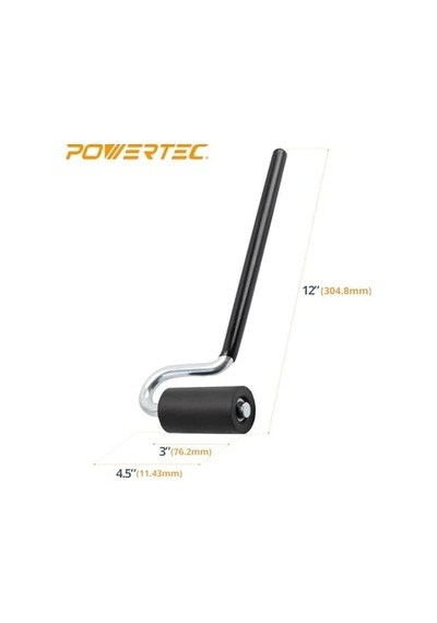 71010 J-roller Uzun Saplı Kauçuk Rulo, 3,8 Cm X 7,6 Cm Profesyonel Kaplama Kenar Bandı Ve Zemin Laminasyon Aleti, Düz Sap