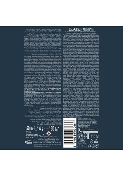 Artificial Intelligence 1.0 Erkek Alüminyumsuz Deodorant 3x150 Ml