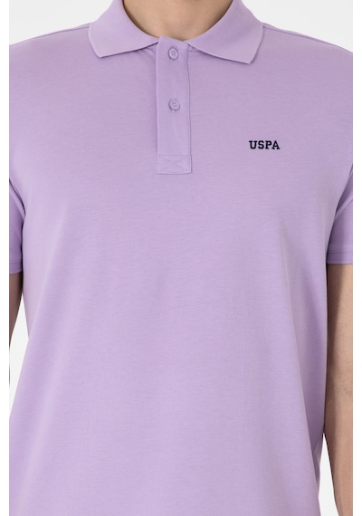 U.S. Polo Assn. Erkek Regular Fit Polo Yaka Lila Basic Tişört 50306007-VR034