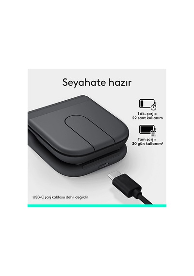Logıtech Mobi Fold Ultra Kompakt Katlanabilir Bluetooth Mouse Siyah 910-007604 Mobi Fold Ultra 910-007604