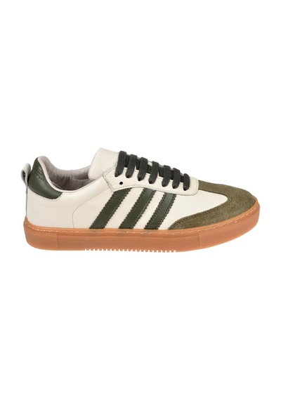 Floor Hakiki Deri Kadın Spor Ayakkabı Sneaker Mak-3020 Bej Haki Bej - Haki