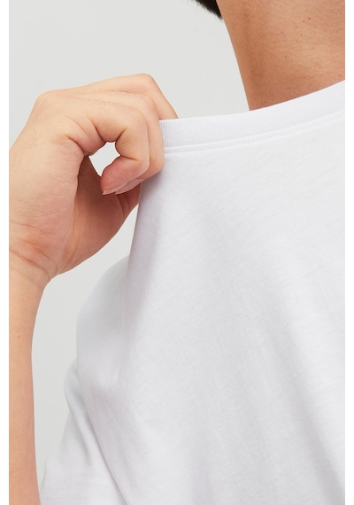 Jack & Jones Erkek T Shirt 12151955 Beyaz-siyah Beyaz - Siyah