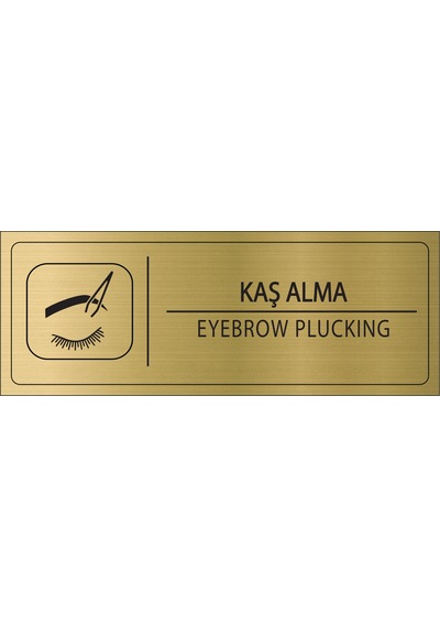 Mayeka Kaş Alma İsimlik Altın Metal Kapı İsimliği Levhası Yönlendirme Tabelası
