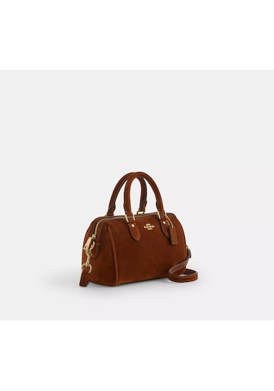 Coach Mini Rowan Süet Deri Kadın Çanta Taba