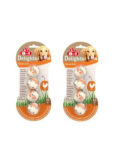 8in1 Delights Chicken Balls Tavuklu Köpek Ödülü Topları Xs 36 G X 2 Adet