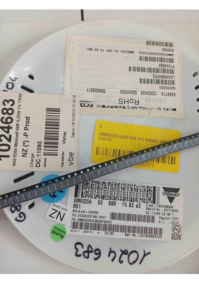Smm02045068r 68r 204 Vıshay Smd Direnç 500 Adet