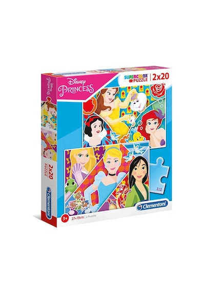Clementoni Prensesler Kız Çocuk Puzzle 2X20 Parça 24766